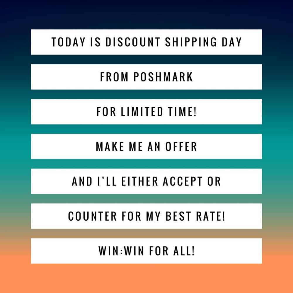 TODAY is Discount Shipping Day from Poshmark!!